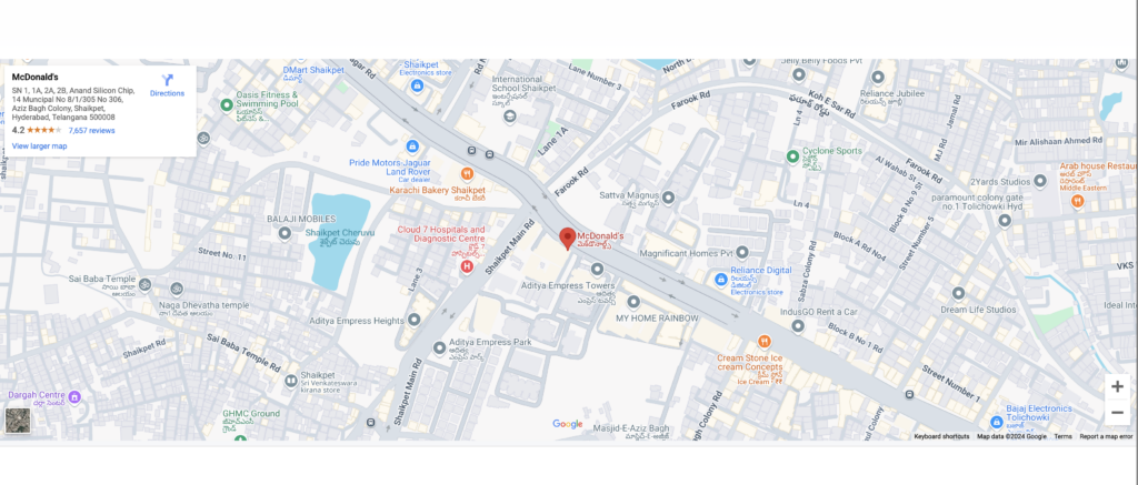 Preview google maps location in website